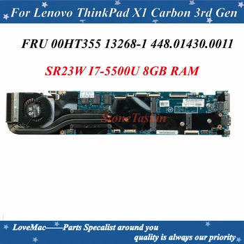 Atacado FRU 00HT355 Para Lenovo ThinkPad X1 Carbon 3ª Geração do Portátil placa-Mãe 13268-1 448.01430.0011 com I7-5500U CPU 8G de RAM  2