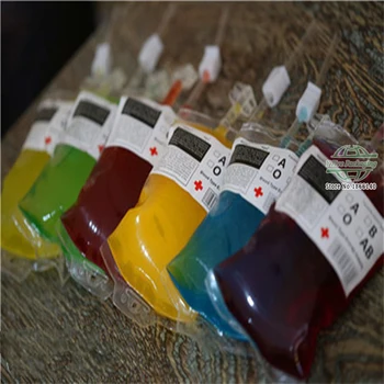 350 ml de Alimentos Clara Classe Médica Material de PVC Reutilizáveis Sangue Bebida Energética Saco de Halloween Bolsa de Adereços Vampiro 100pcs/monte  1