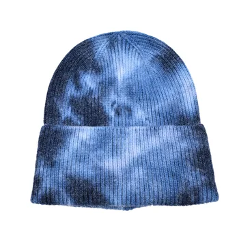 HanXi Moda de tingimento de Algodão Inverno, Chapéus Gorro para a Mulher os Homens de Malha de Esqui Cap Unisex Quente Bonnet  5