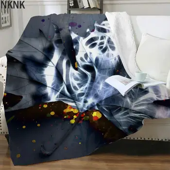 NKNK Tigre Cobertores de Animais Cobertores Para Camas de Folha de Bordo do Luxuoso Jogar Cobertor Arte de Impressão 3D Sherpa Cobertor Animal Vintage Padrão  10