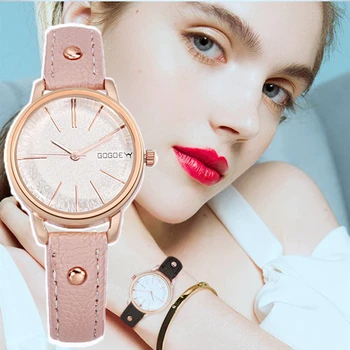 2019 Marca de Topo GoGoey Mulheres Assista Moda das Mulheres de Relógios de Couro Senhoras Relógio de Luxo Reloj Mujer Bayan Kol Saati montre femme  5