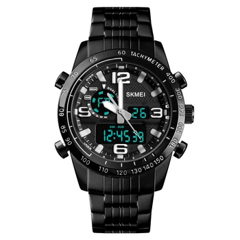 SKMEI Marca de Luxo Homens Militar de Relógios do Esporte Homens Digital de Quartzo Relógio de Aço Completo Impermeável Relógio de Pulso Relógio Relógio Masculino  5