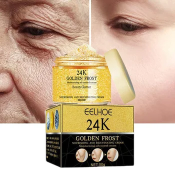 Ouro 24K Retinol Creme Anti-envelhecimento Fade Linhas Finas Firmeza da Pele Ácido Hialurônico Hidratante Clareador facial de luminosidade Produtos  5