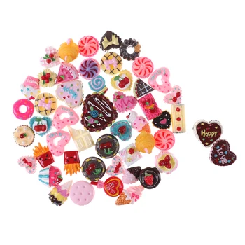 10pcs/lot Aleatórios Mini Jogo de Alimentos Bolo de Biscoito de Donuts Para Bonecas Acessórios de Bonecas em Miniatura Fingir Brinquedo  5