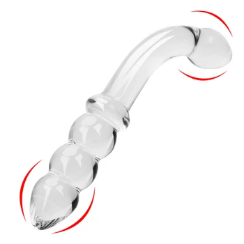 Vidro de Cristal Butt Plug Anal, Vibrador de Esferas Plug Anal Brinquedos Sexuais para as Mulheres do sexo Feminino Masturbação Vagina Estimulação do Pénis Falso  5