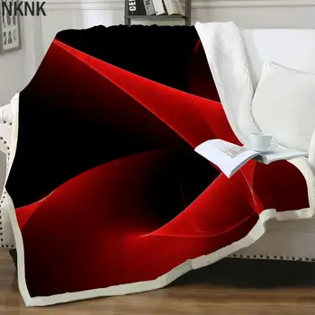 NKNK Brank Resumo Cobertores Psicodélico Fina Colcha de Arte de Pelúcia Jogar Cobertor Harajuku Impressão 3D Sherpa Cobertor de Animais de Alta Qualidade  4
