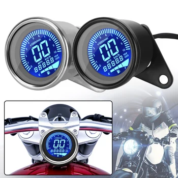 2022 12V luz de fundo do LCD Digital Motocicleta Velocímetro Tacômetro Odômetro Óleo Medidor de Nível de Acessórios da Motocicleta Instrumentos  5