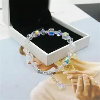 Moda de cristal da pulseira requintado luxo Austríaca de cristais de Casamento ajustável  10