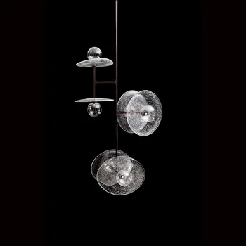 Nordic personalidade arte de quarto de hotel villa lustre pós-moderno restaurante de luxo sala de vidro bolha lâmpadas  4