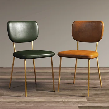 Minimalista Nórdicos Cadeiras De Jantar Modernas E Confortáveis Estofados Maquiagem Suave Cadeira Com Encosto Salão De Café, Cadeiras Móveis  4