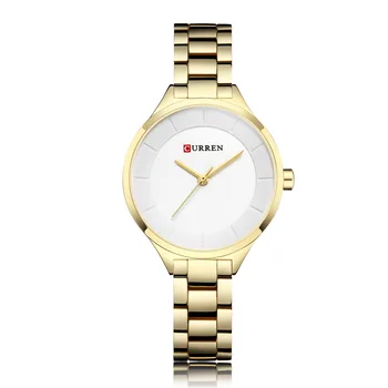 CURREN Populares da Cor do Ouro Mulheres Relógios de 33mm Senhoras Relógio Feminino Fashion Gilrs Pulseira Relógios Montre Femme Feminino Relógio  10