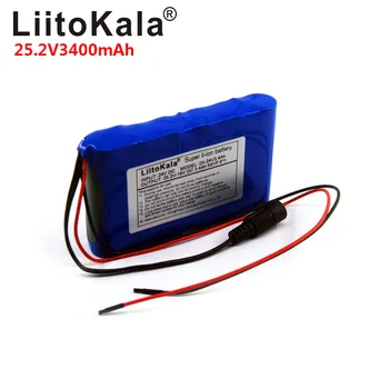 LiitoKala 24V 25.2 V 3400mAh de Lítio Recarregável do Li-íon Bateria Max 3A com built-in de proteção da placa de circuito PCM  1