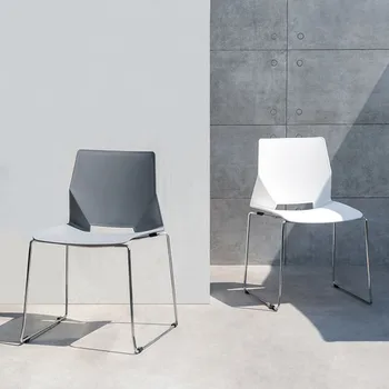 Luxo Moderno Cadeiras De Pernas De Metal Única Pufe De Conforto Cadeiras De Jantar Ao Ar Livre Limpar Silla Plegable Interior Móveis  5