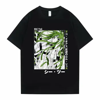 Japonês De Anime Code Geass Imprimir T-Shirt Moda Unissex Oversized Hip Hop Camiseta De Manga Curta De Verão, Homens, Mulheres De Algodão Solto Tees  10