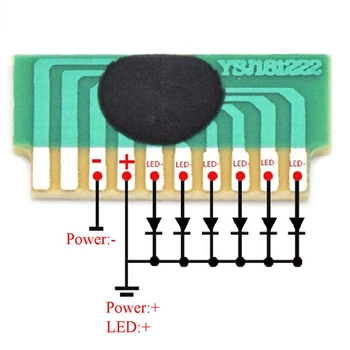 10pcs/lot DIY 6-LED LEDs 3-4.5 V Microplaqueta do Flash de LED de SABUGO Controlador de Ciclo Intermitente Conselho de Controle de Módulo de IC Eletrônico  5