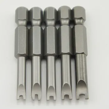 5PCS de 1/4 de Polegada Hex Magnético em Forma de U de Segurança Conjunto de Bits, à Prova de chave de Fenda Bocados de Broca Ferramentas de 50mm de Comprimento U4 U5 U6 U7 U8  5