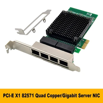 PCI-E X1 Placa de Rede Gigabit 82571GB 4 Porta de Rede do Servidor de Cartão de EXPI9402PT Placa de Rede Gigabit  1