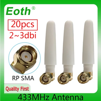 EOTH 20pcs 433mhz antena 2~3dbi sma fêmea lora antene pbx iot módulo lorawan receptor de sinal de antena de alto ganho  5