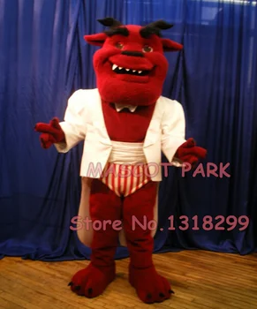 mascote da Universidade Nova de Vermelho Animal da Mascote do Traje de desenhos animados Personalizáveis Diabo Monstro Besta Tema de Anime Cosplay Vestido de Fantasia dos Trajes  4
