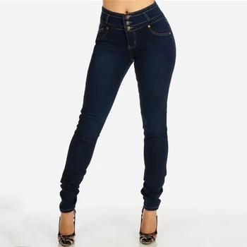 Cintura alta Jeans Mãe Jeans para Mulheres Inverno Primavera Total Comprimento em linha Reta Empilhados Azul Calça Feminina Y2k Namorado Jeans Roupas  10