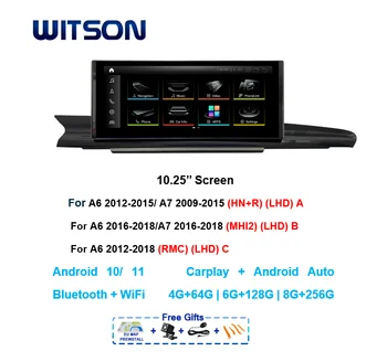 WITSON Android 11 Auto Estéreo para AUDI A6 C7 A7 2012 2013 2014 2015 2018 LHD 10.25