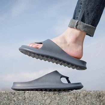 2022 dos homens de moda chinelos de quarto praia de espessura inferior flip-flops confortável homens de verão, leve juventude flip-flops  5