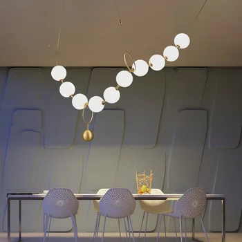 Design de arte Moderna de Suspensão da Luminária LED Pendurado Lâmpada do Brilho de Ouro Preto Lustre 2022 Luxo de Decoração de Casa de eletrodomésticos  5